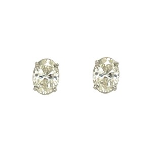 1.04ct Oval Shaped Diamond Studs