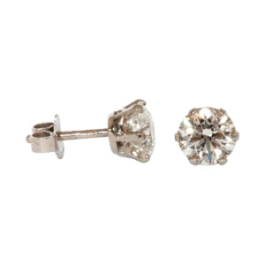 2.00ct Round Brilliant Cut Diamond Stud Earrings
