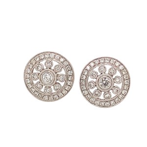 0.56ct Round Brilliant Cut Diamond Cluster Earrings