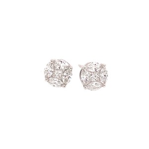 1.66ct Diamond Cluster Earrings