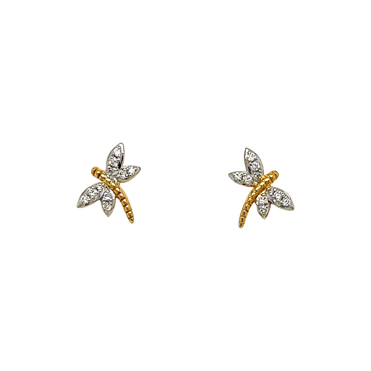 Diamond Dragonfly Earrings