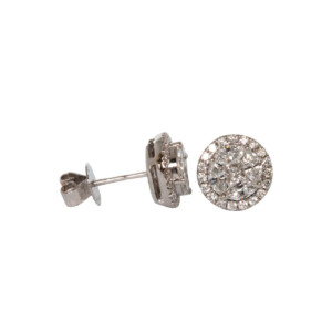 1.45ct Maquise, Round & Princess Cut Diamond Cluster Stud Earrings