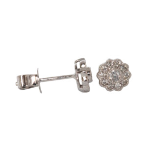 0.30ct Round Brilliant Cut Diamond Cluster Earrings