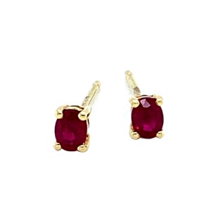 0.50ct Oval Ruby Stud Earrings
