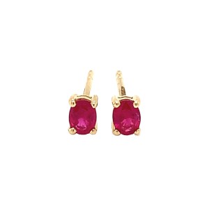 0.45ct Oval Ruby Stud Earrings