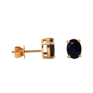 Oval Sapphire Stud Earrings