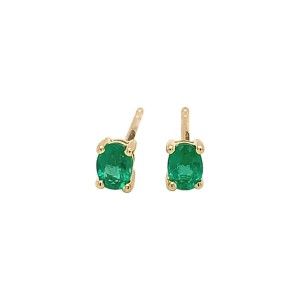 0.36ct Oval Emerald Stud Earrings