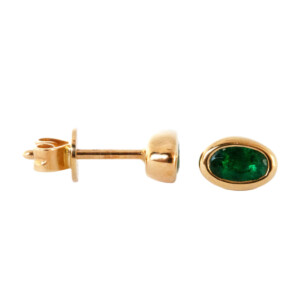 0.45ct Oval Shaped Emerald Stud Earrings