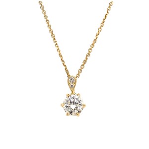 0.71ct Round Brilliant Cut Diamond Solitaire Pendent