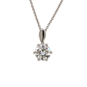 0.61ct Round Brilliant Cut Diamond Solitaire Pendant