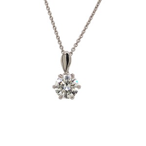0.32ct Round Brilliant Cut Diamond Solitaire Pendant