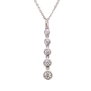 0.34ct Round Brilliant Cut Diamond Drop Pendant