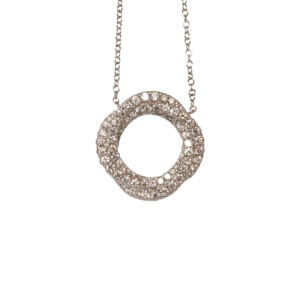 0.87ct Round Brilliant Cut Diamond Circle Pendent
