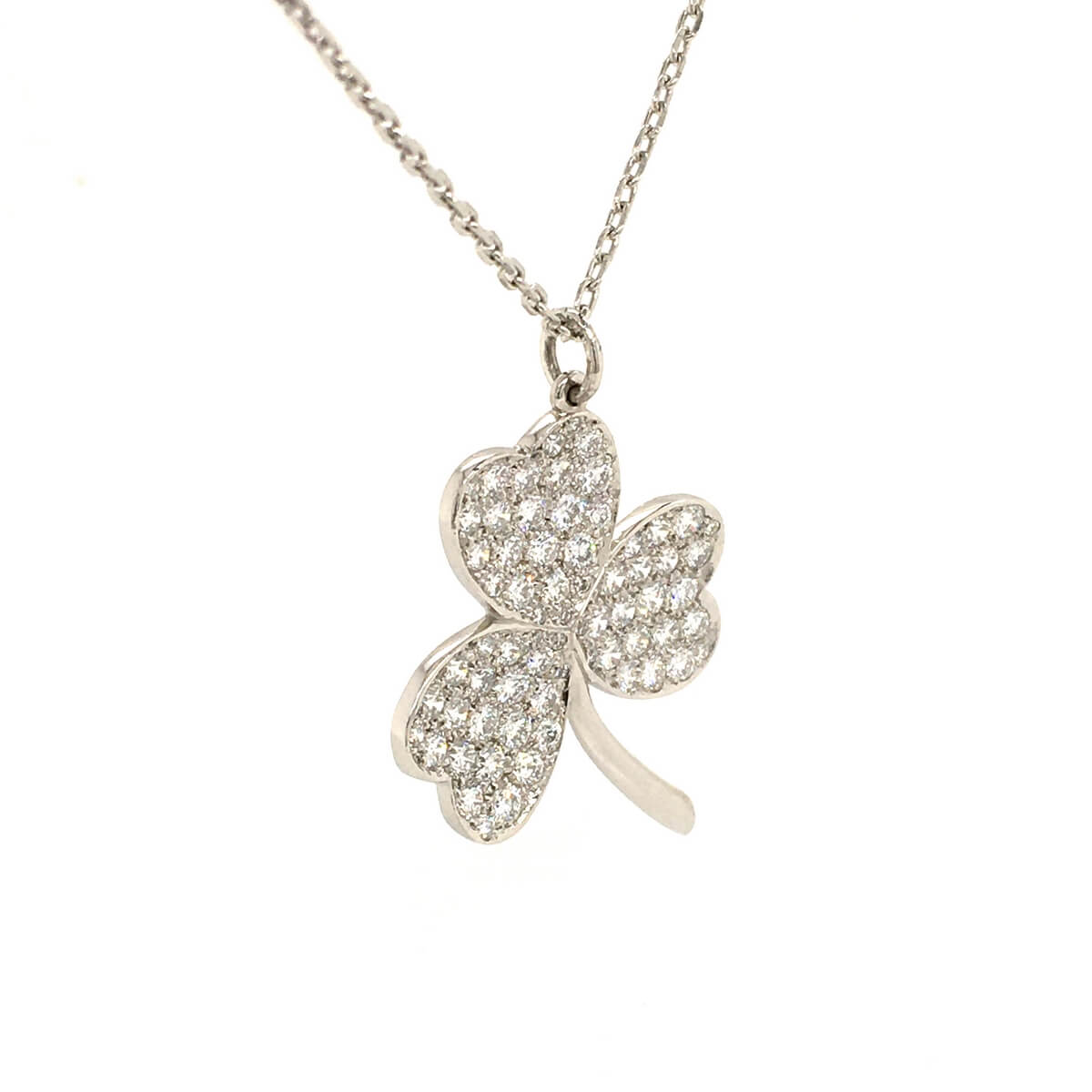 1.80ct Round Brilliant Cut Diamond Shamrock Shaped Pendant Cry For The Moon