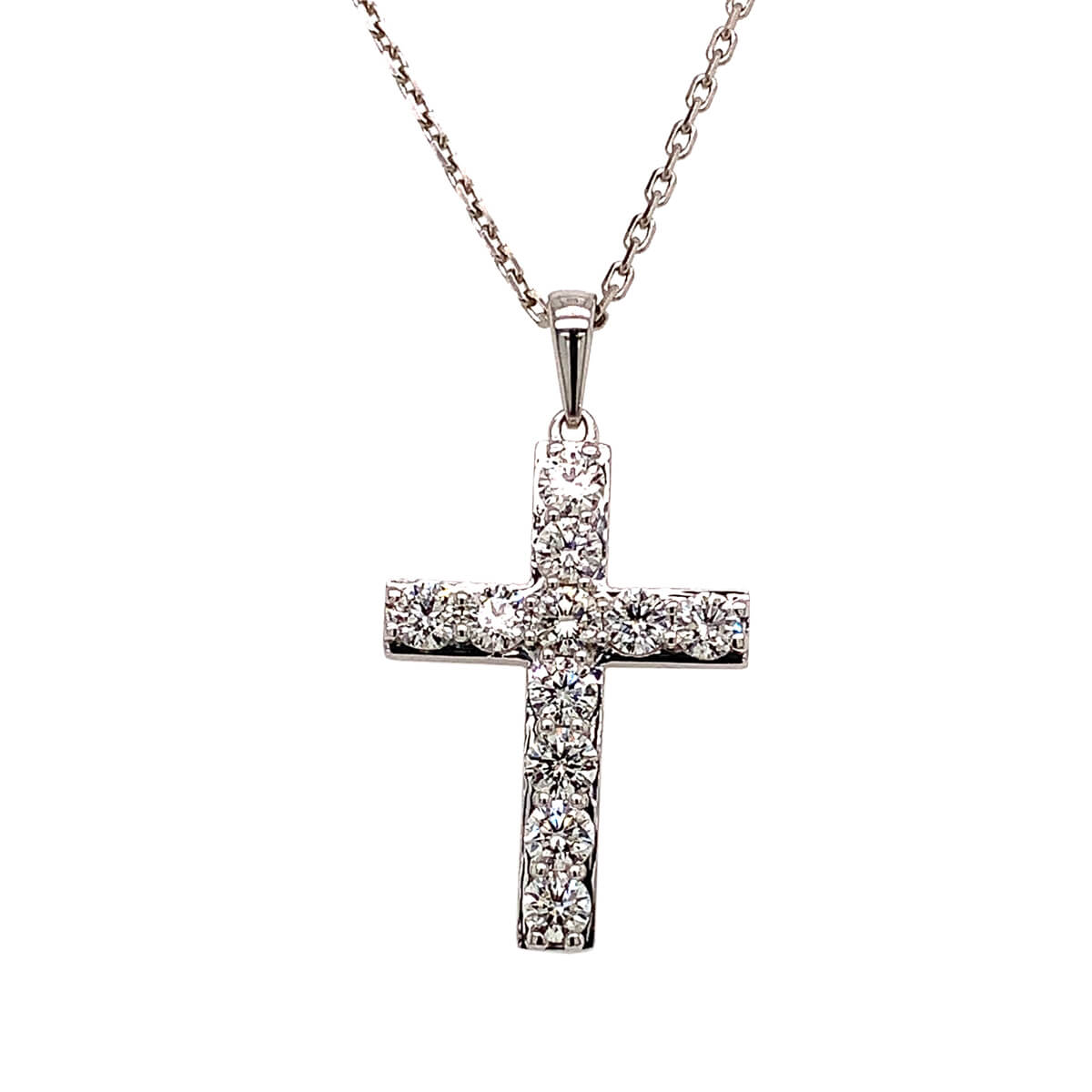 1.07ct Round Brilliant Cut Diamond Set Cross Pendent | Cry For The Moon