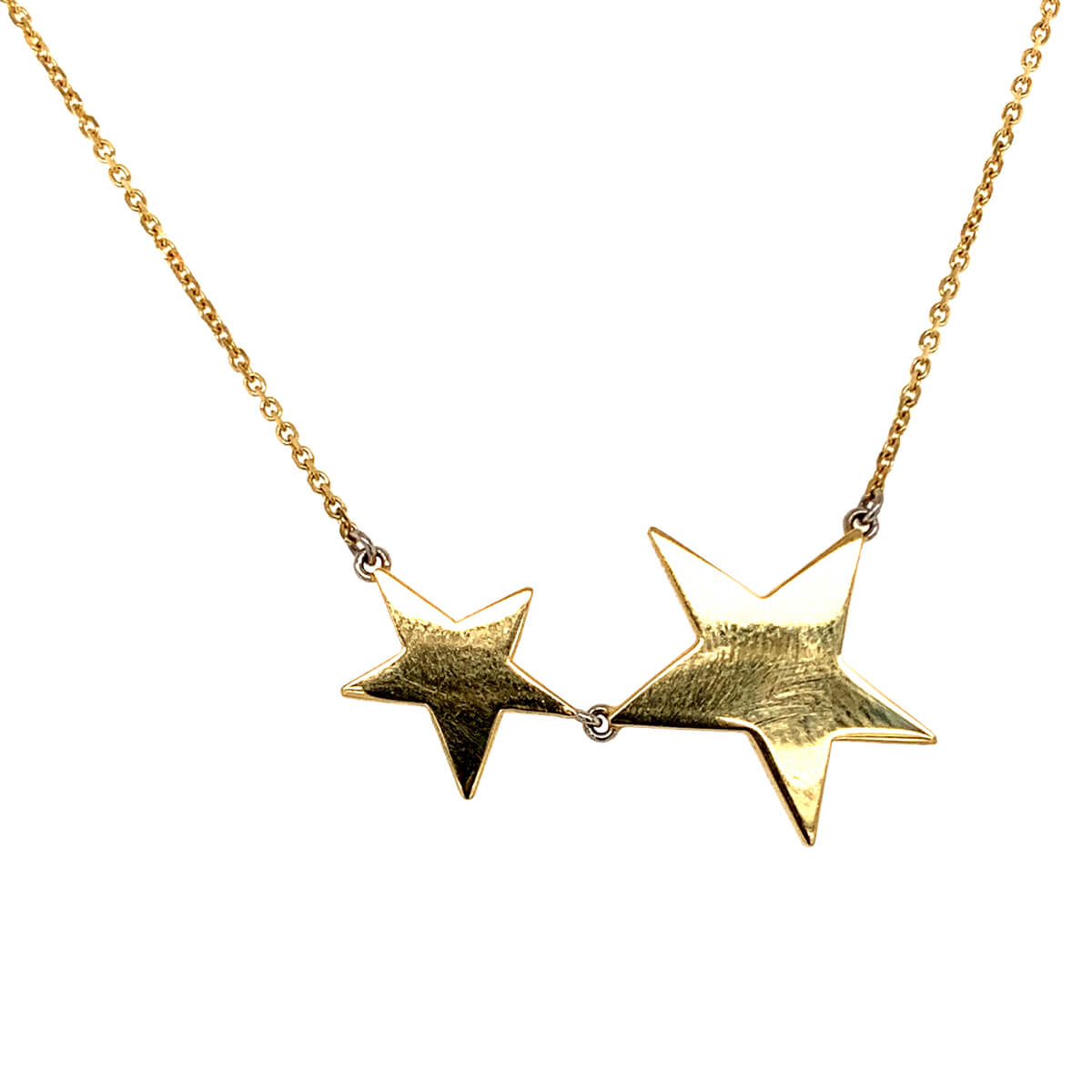 18ct Yellow Gold Double Star Pendant