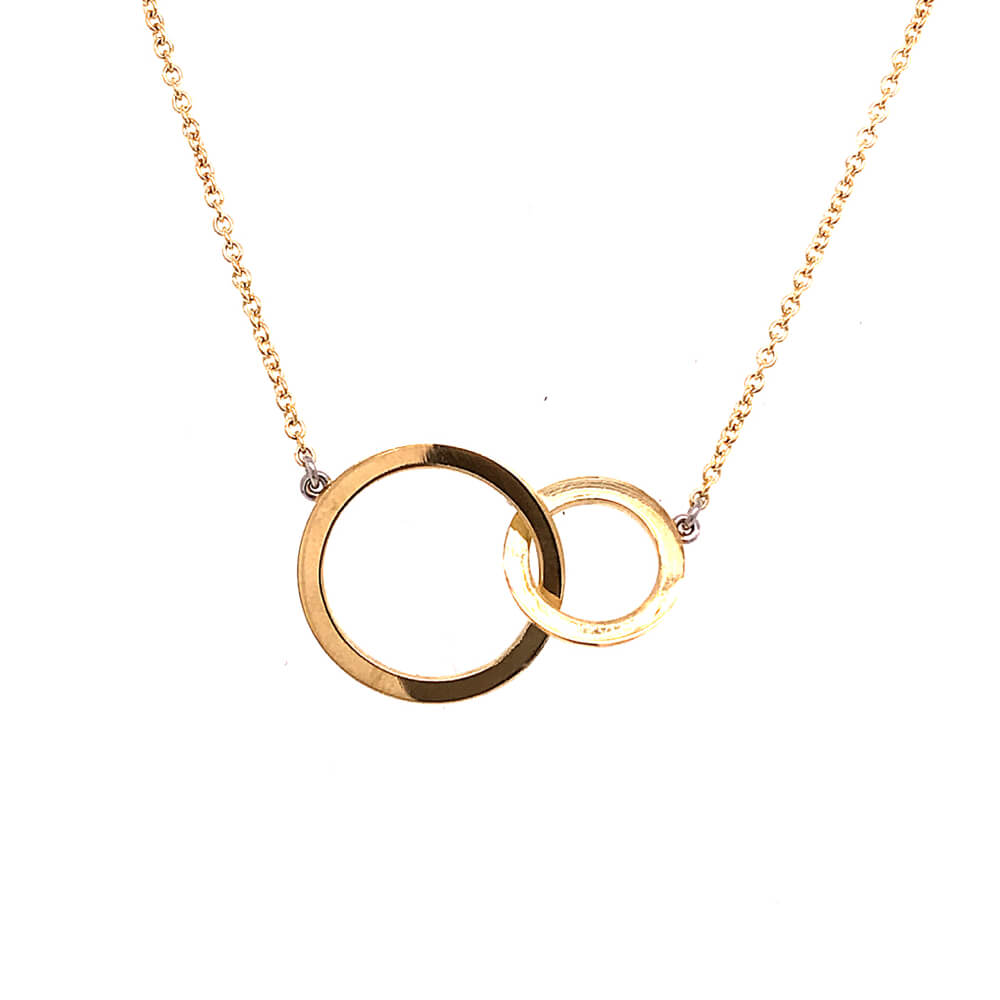 18ct Yellow Gold Entwined Circle Pendant