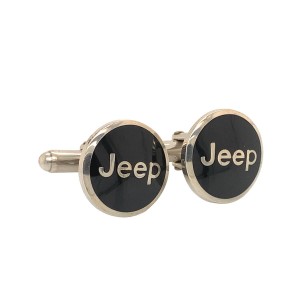 Silver Round Jeep T Bar Cufflinks