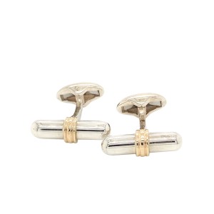Sterling Silver Torpedo T bar Cufflinks
