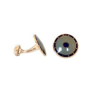 Sterling Silver & Enamel Cufflinks