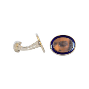 Sterling Silver & Enamel Cufflinks