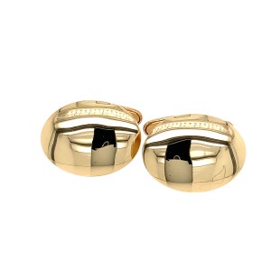 9ct Yellow Gold Oval T Bar Cufflinks