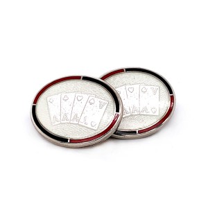 Silver Ace Card Cufflinks