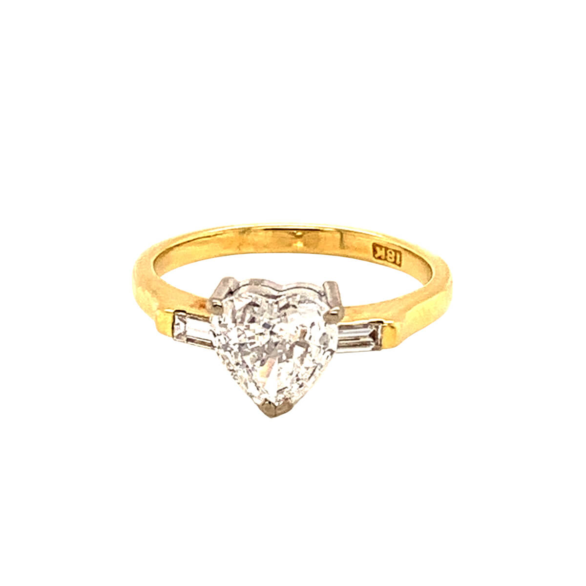 0.84ct Heart Shaped Diamond Solitaire Ring