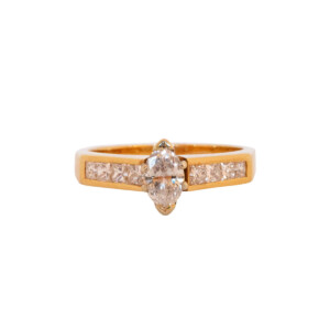 0.52ct Marquise Cut Diamond Solitaire Ring