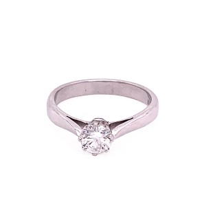 0.40ct Round Brilliant Cut Diamond Solitaire Ring