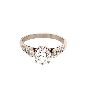 0.91ct Round Brilliant Cut Diamond Solitaire Ring