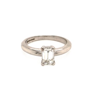 1.00ct Emerald Cut Diamond Solitaire Ring