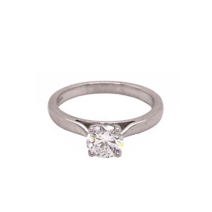 0.80ct Round Brilliant Cut Diamond Solitaire Ring