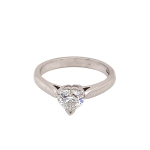 0.72ct Heart Shaped Diamond Solitaire Ring