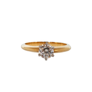 0.94ct Round Brilliant Cut Diamond Solitaire Ring