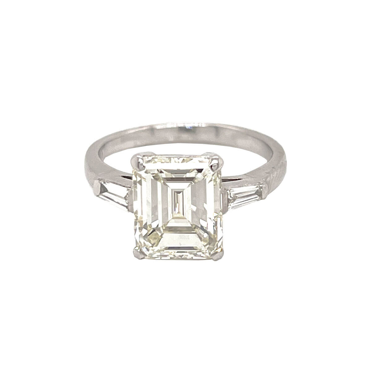 4.20ct Emerald Cut Diamond Solitaire Ring