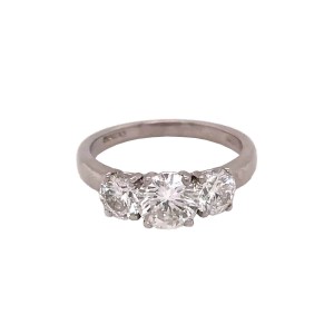 2.02ct Round Brilliant Cut Diamond Trilogy Ring