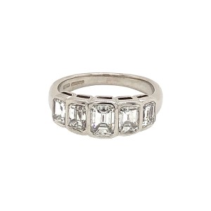 2.02ct Five Stone Diamond Half Eternity Ring