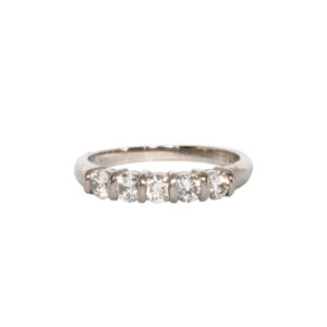 0.72ct Round Brilliant Cut Diamond Five Stone Eternity Ring