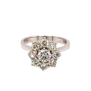 1.20ct Round Brilliant Diamond Cluster Ring