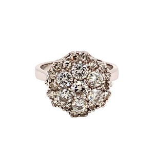 1.40ct Vintage Diamond Cluster Ring