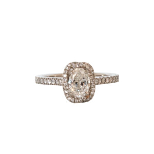 0.60ct Oval Cut Diamond Cluster Ring