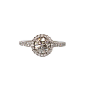 1.02ct Round Brilliant Cut Diamond Halo Cluster Ring