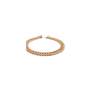 9ct Yellow Gold Flat Hollow Double Curb Link Bracelet