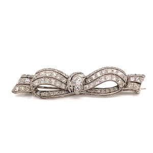 2.40ct Diamond Bow Brooch