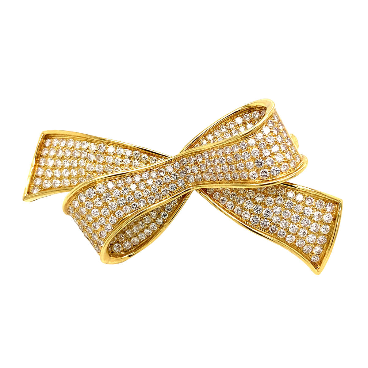 Diamond Set Bow Brooch