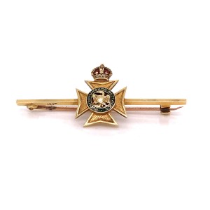 14ct Yellow Gold Bar Brooch