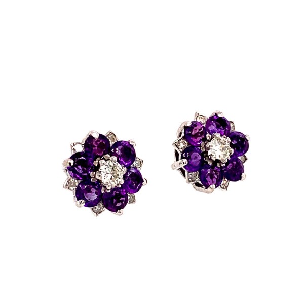 New Amethyst Stone Studs Gold Plated Finish Shop Online ER3784