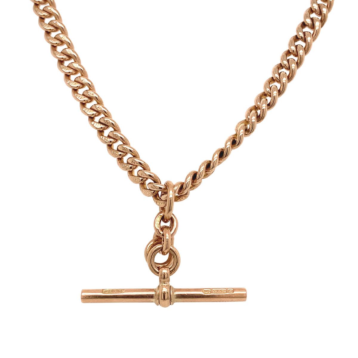 9ct Gold Albert Chain With T bar
