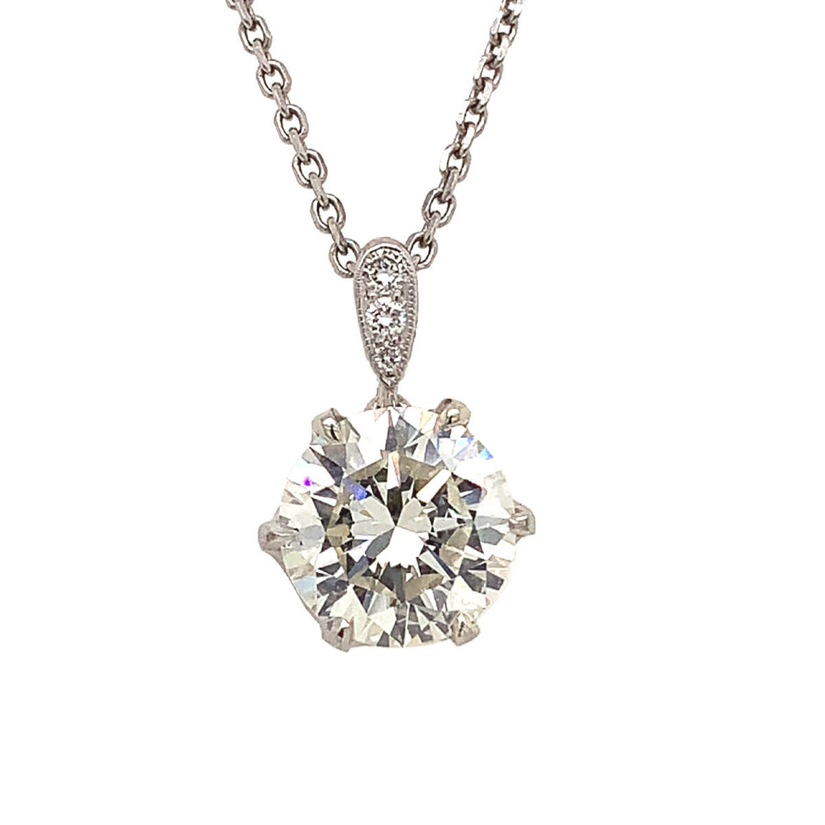 0.90ct Round Brilliant Cut Diamond Solitaire Pendant